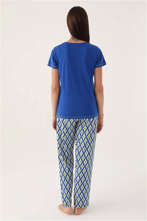 Arnetta Perfection Mavi Kadın Kısa Kol Pijama Takımı