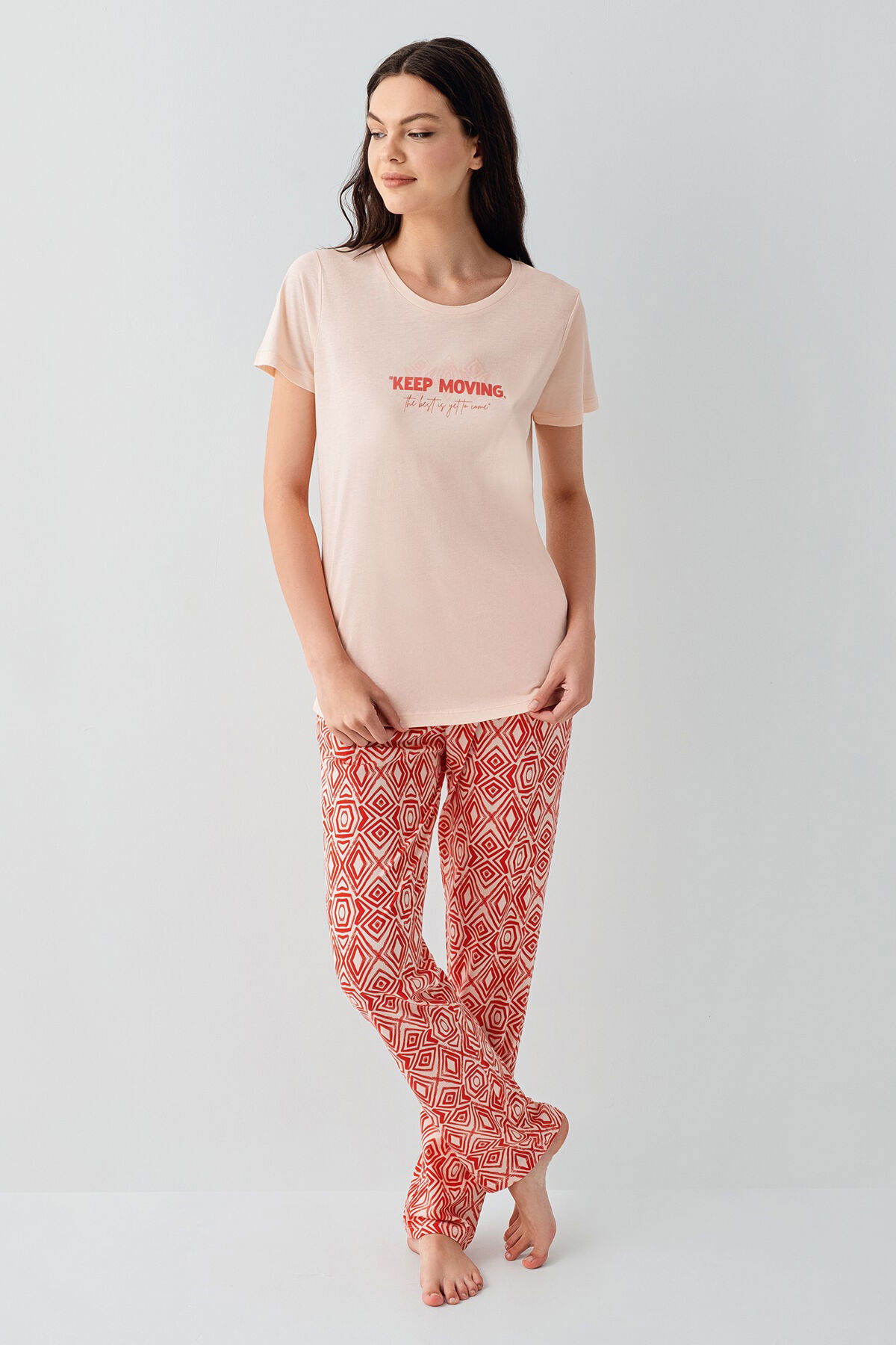 Arnetta - Arnetta Kadın Pembe Pijama Takım (1)