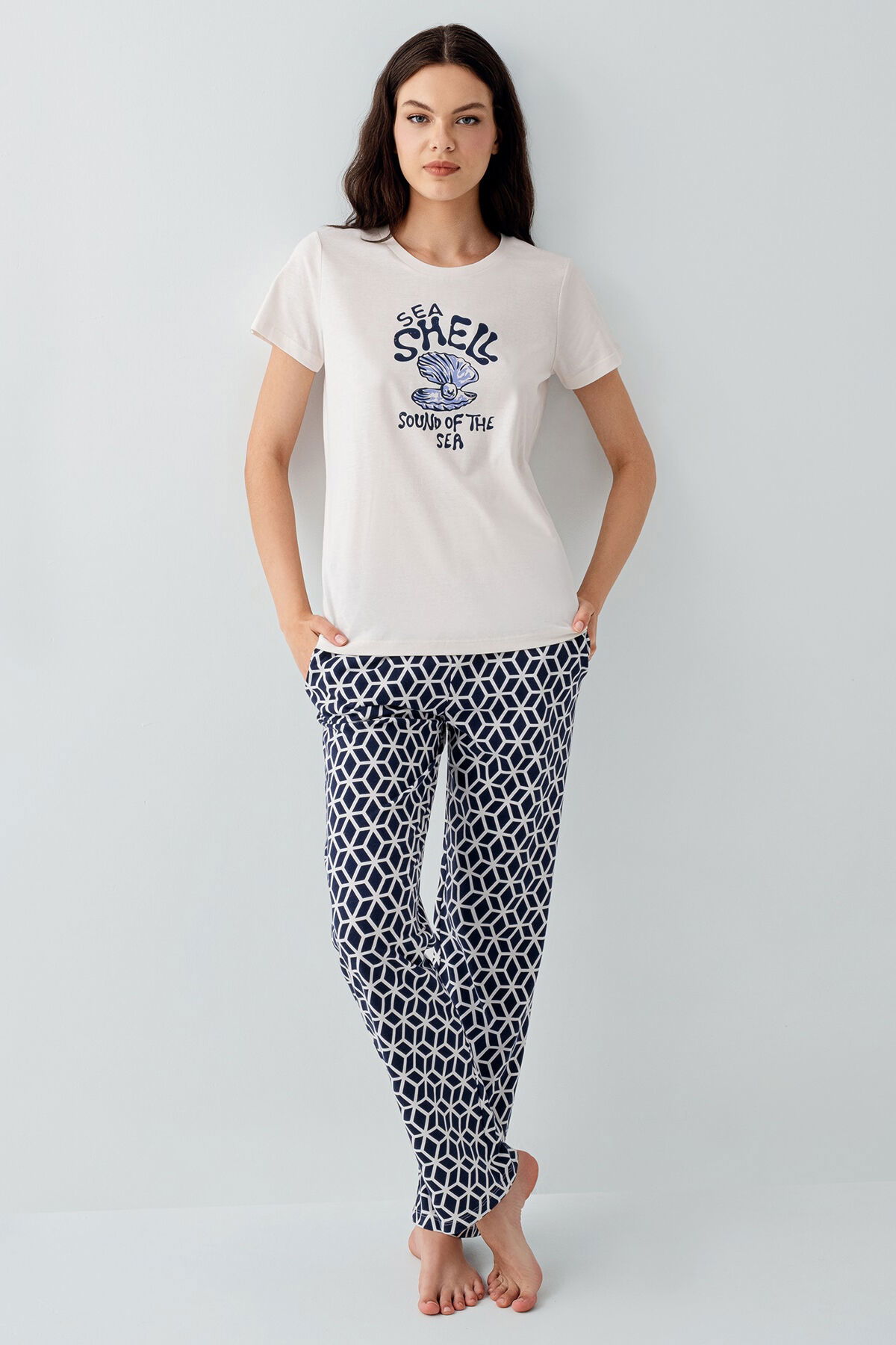 Arnetta - Arnetta Kadın Krem Pijama Takım (1)