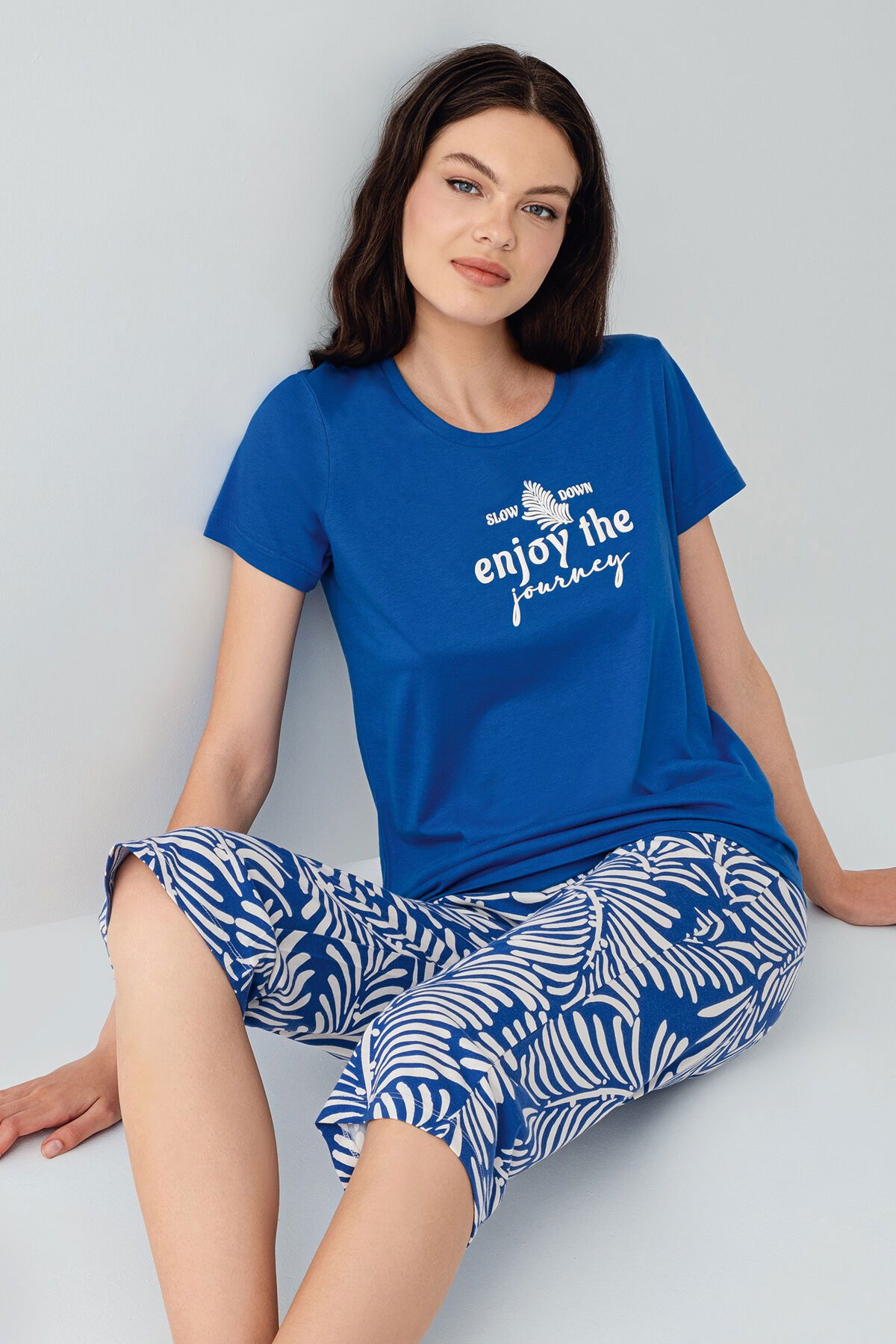 Arnetta - Arnetta Kadın Lacivert Kapri Takım