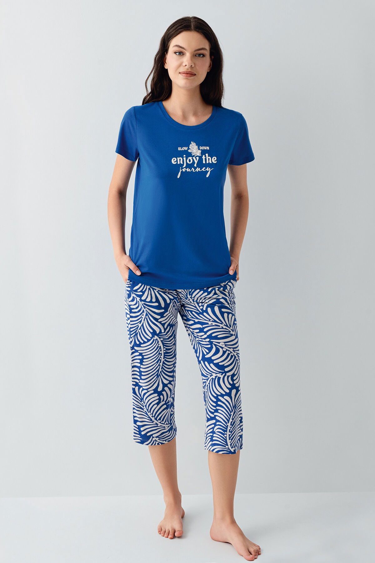 Arnetta - Arnetta Kadın Lacivert Kapri Takım (1)