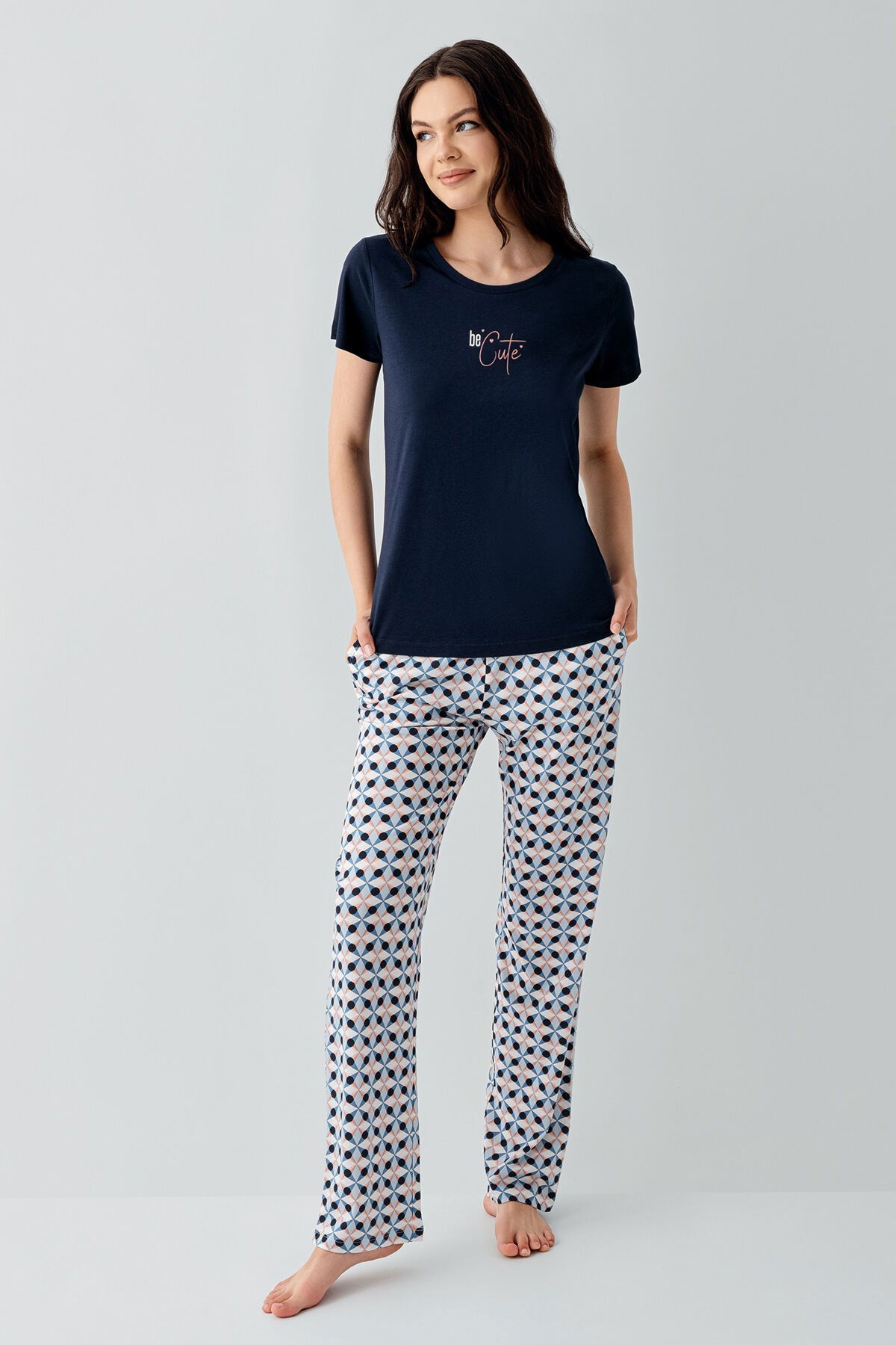 Arnetta - Arnetta Kadın Lacivert Pijama Takım (1)