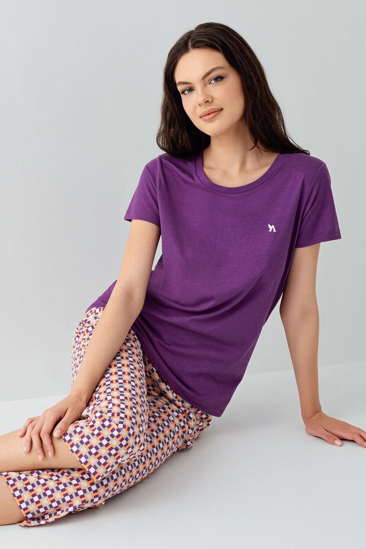 Arnetta - Arnetta Kadın Mor Kapri Takım