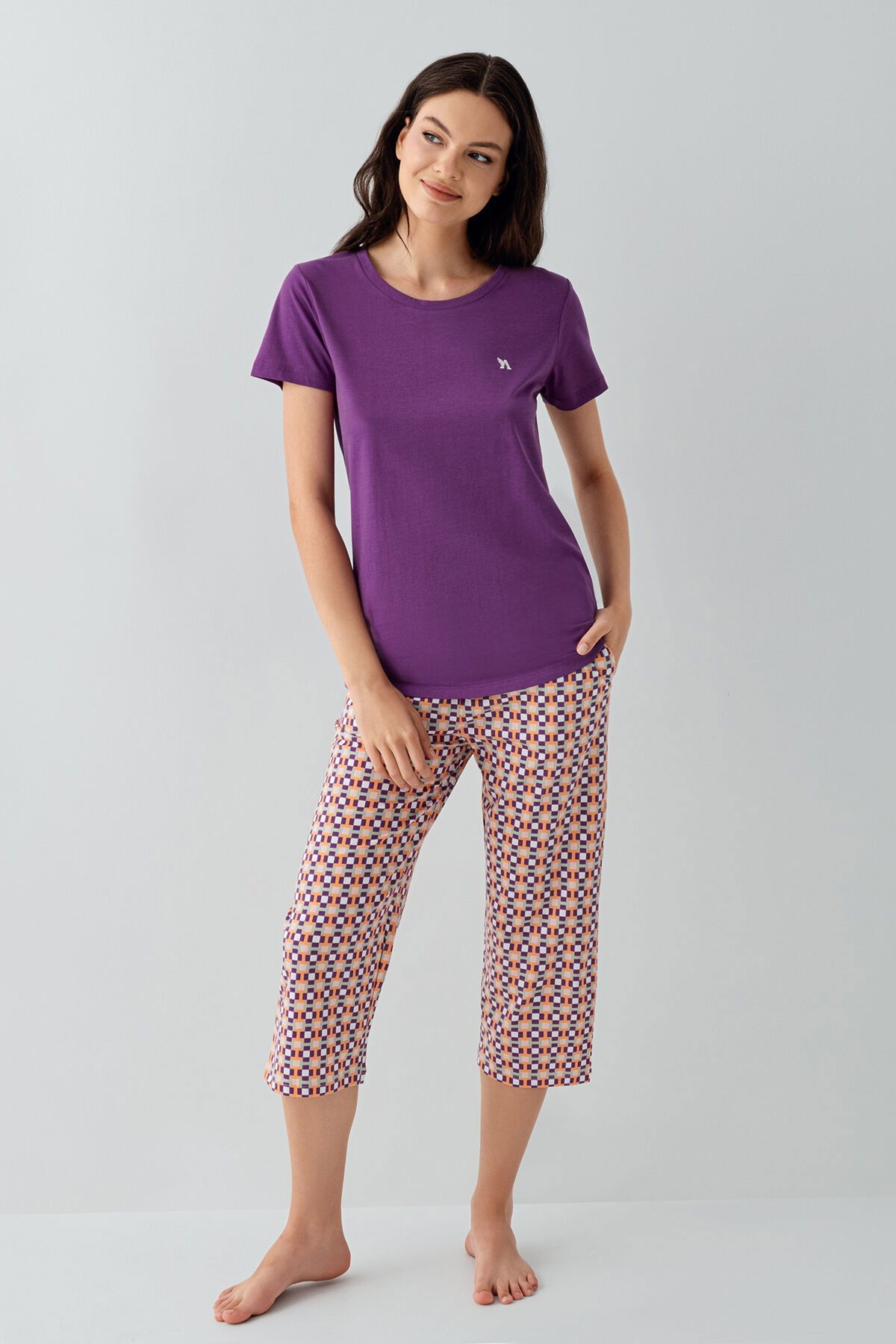 Arnetta - Arnetta Kadın Mor Kapri Takım (1)