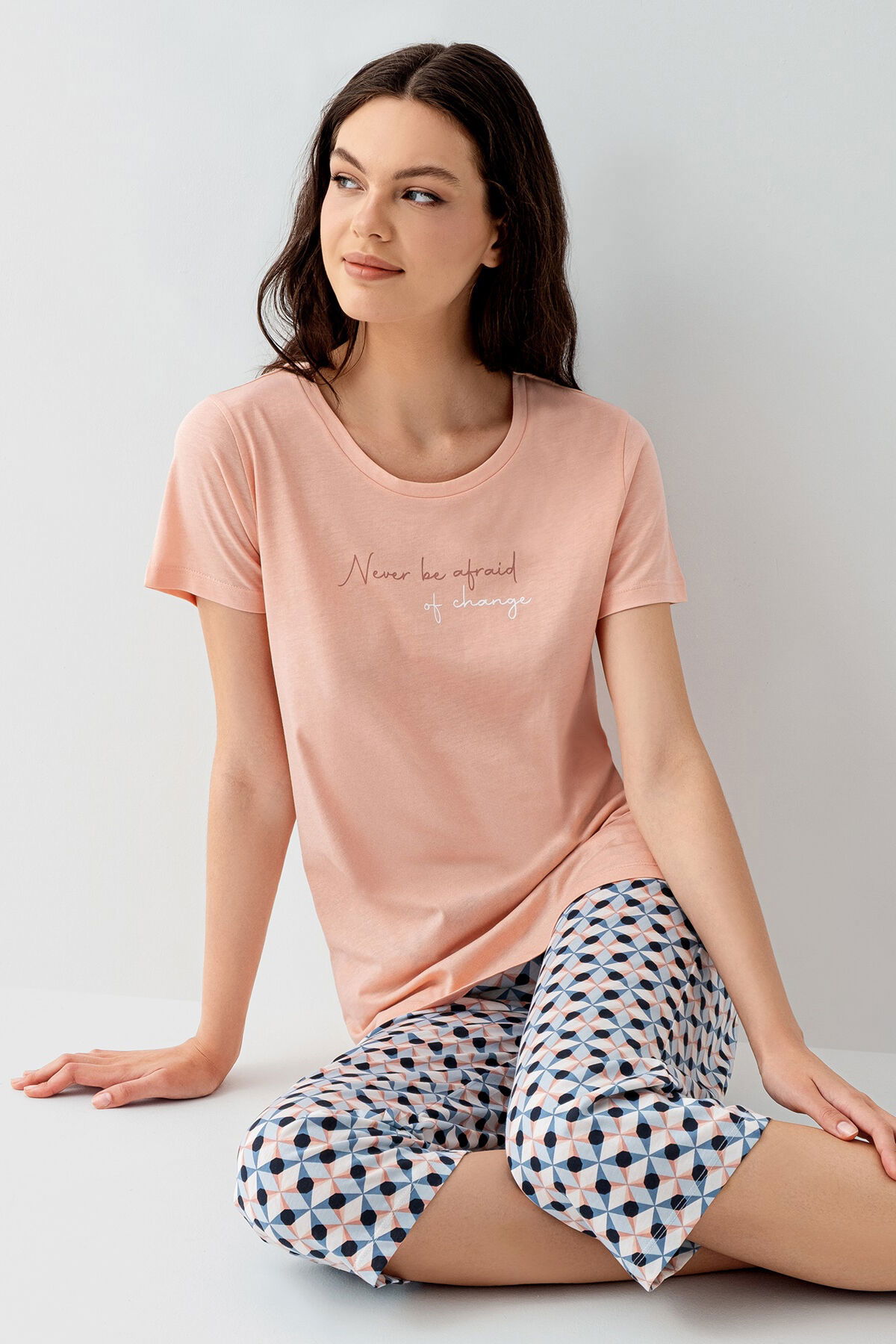 Arnetta - Arnetta Kadın Turuncu Kapri Takım