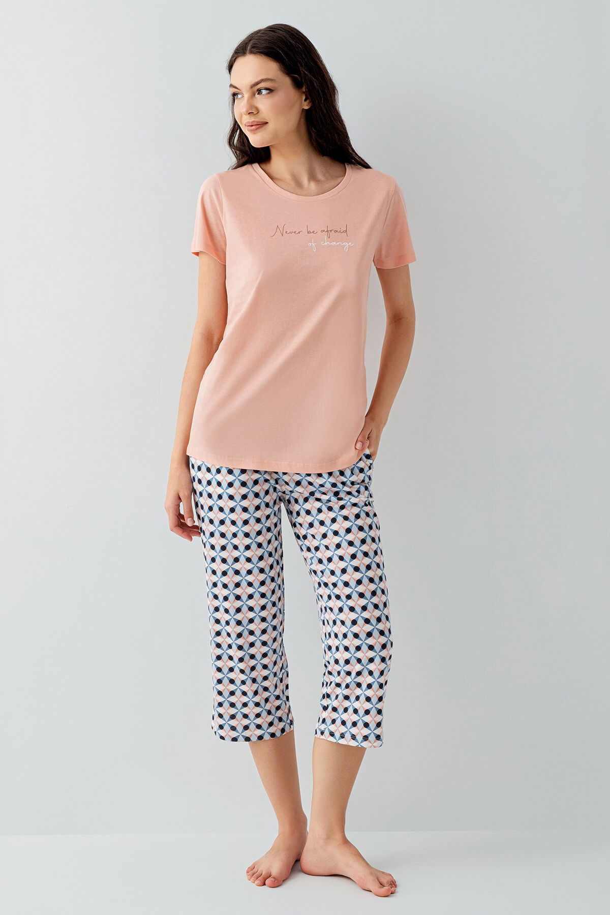 Arnetta - Arnetta Kadın Turuncu Kapri Takım (1)