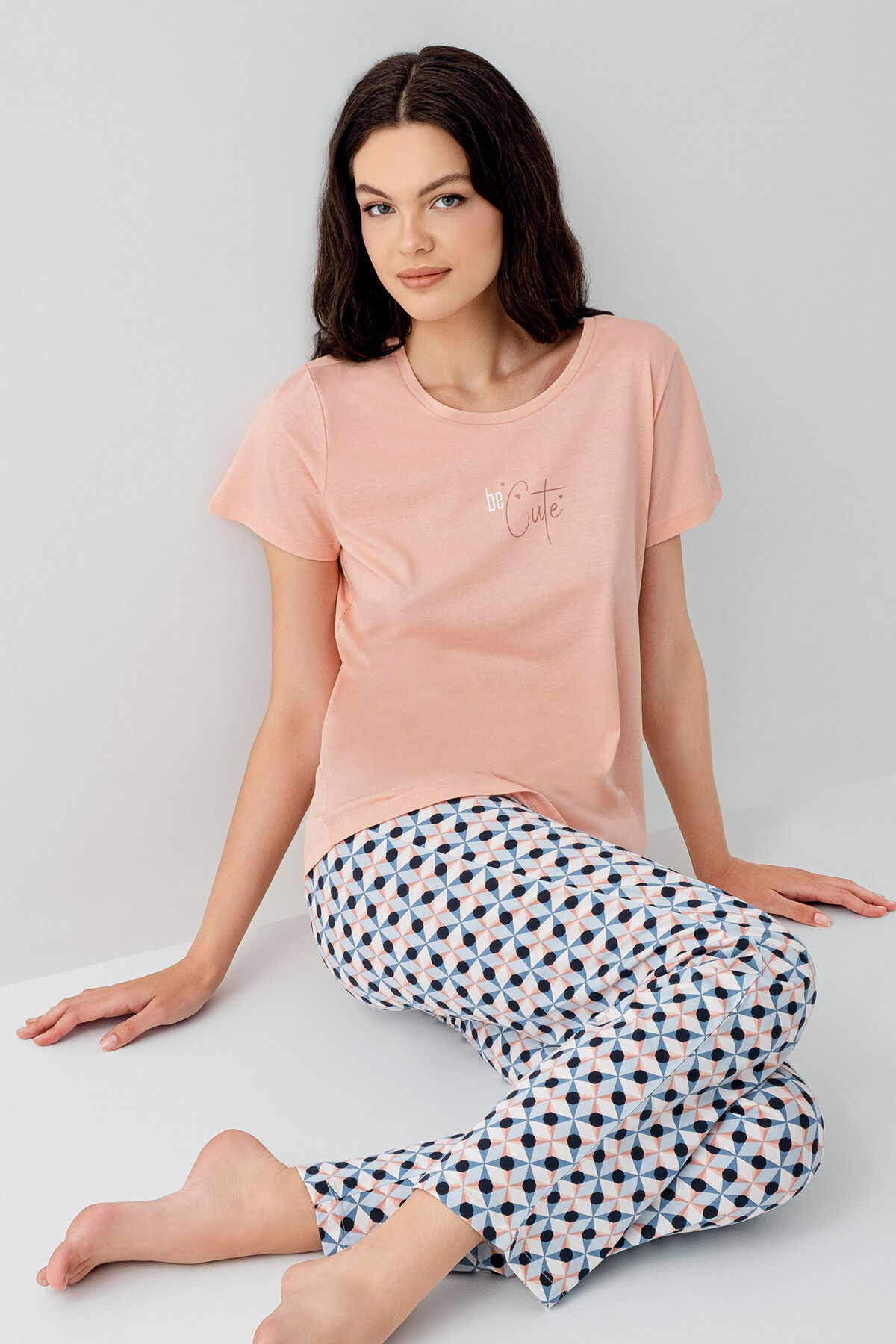 Arnetta - Arnetta Kadın Turuncu Pijama Takım