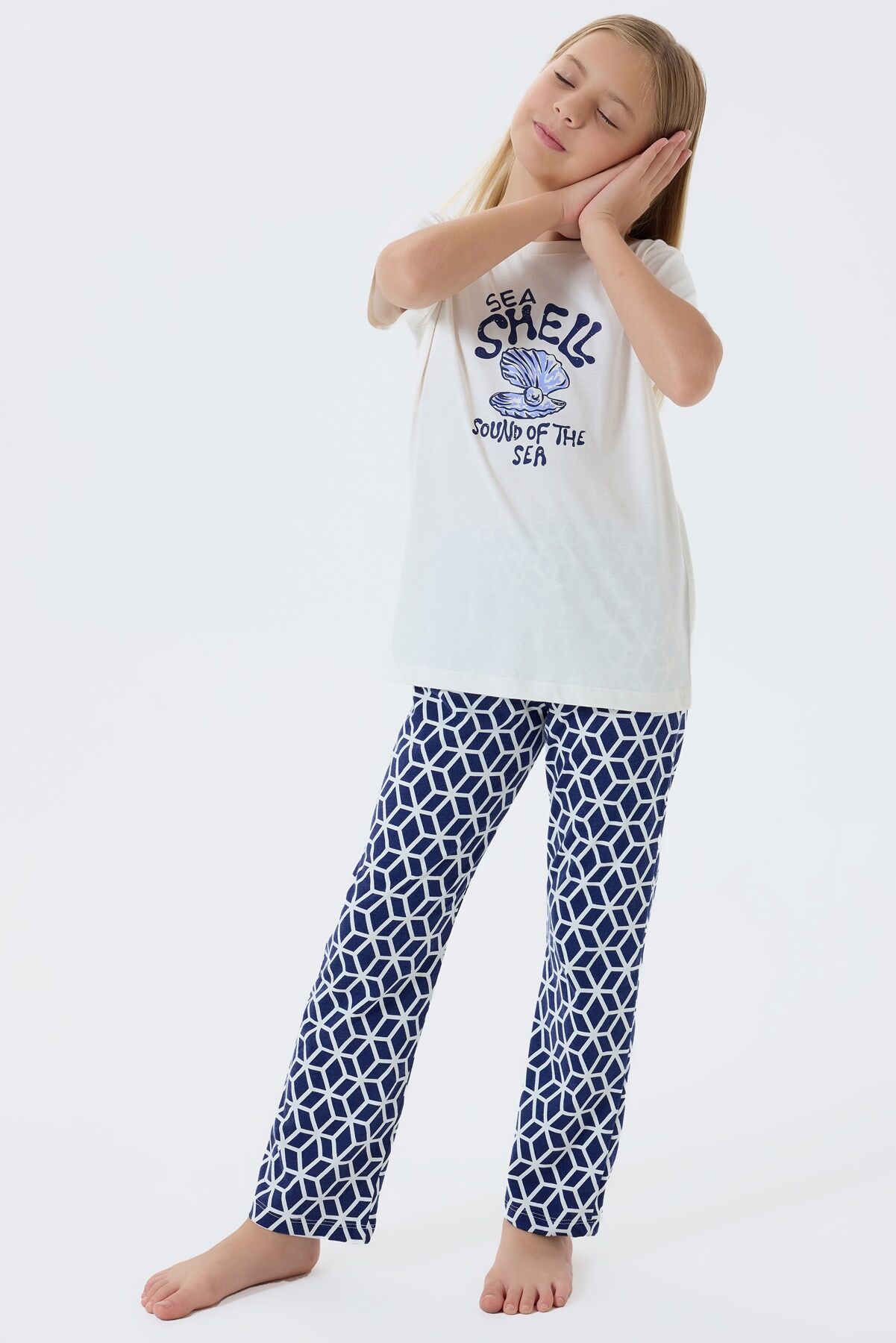 Arnetta - Arnetta Kız Çocuk Krem Pijama Takım (1)