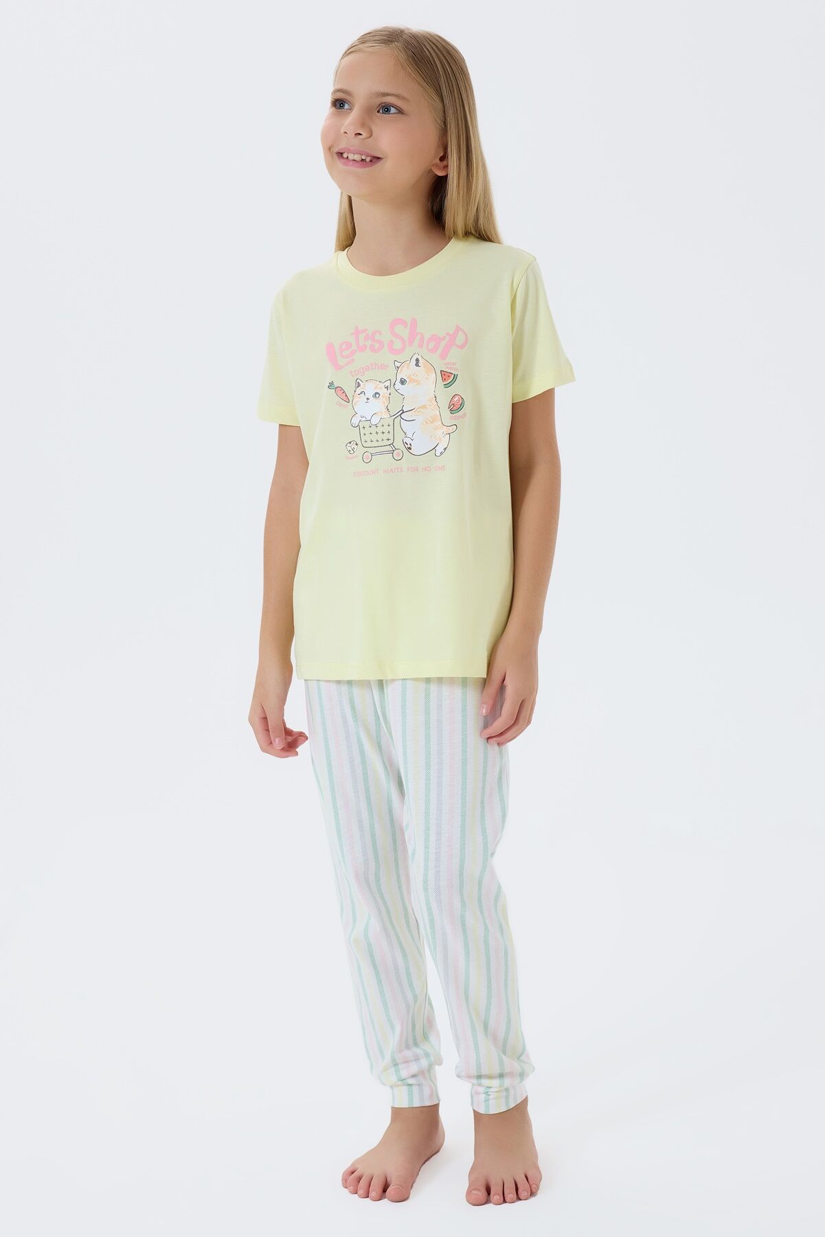 Arnetta - Arnetta Kız Çocuk Sarı Pijama Takım (1)