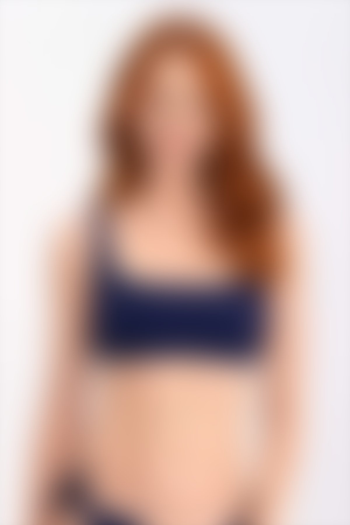 Arnetta - Arnetta Lacivert Kalın Askı Straplez Bikini Üstü