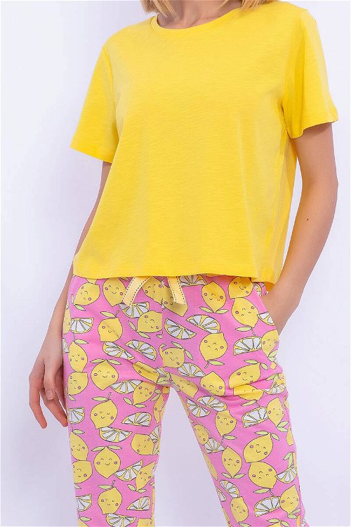 Arnetta Lemons Sarı Kadın Pijama Takımı