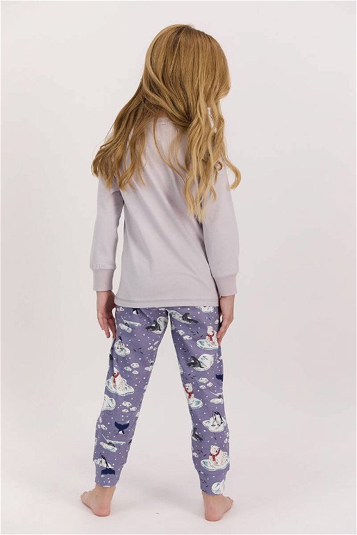 Arnetta Make Magic Happen Açık Gri Kız Çocuk Uzun Kol Pijama Takımı