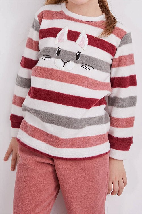 Arnetta Rabbit Pembe Kız Çocuk Uzun Kol Pijama Takım