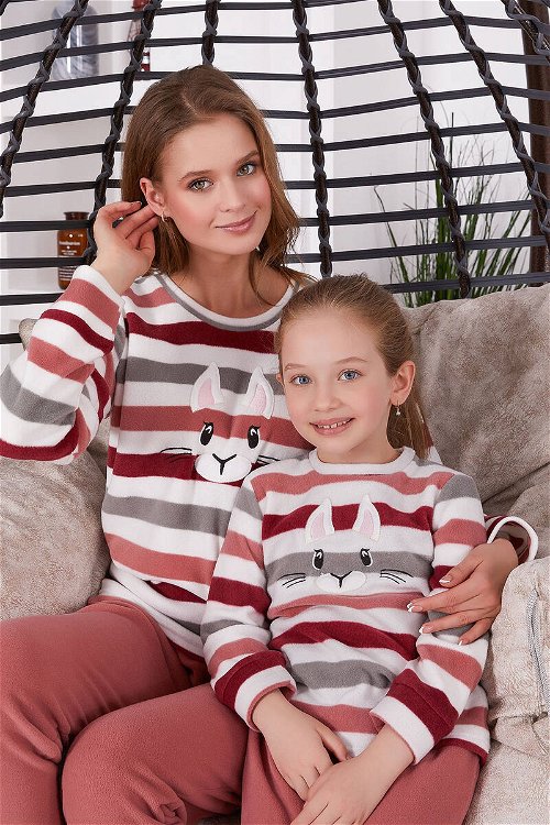 Arnetta Rabbit Pembe Kız Çocuk Uzun Kol Pijama Takım