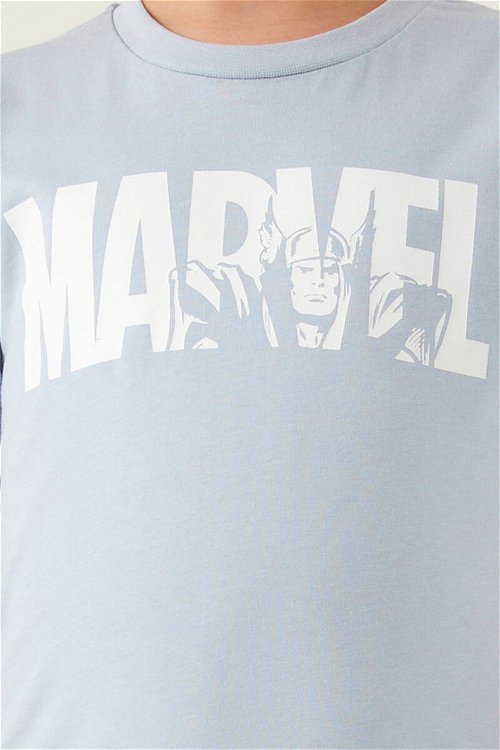 Marvel Comics Captain America Gökyüzü Mavisi Erkek Çocuk Bermuda Takım