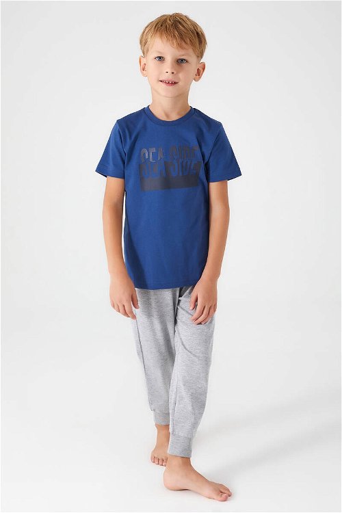 Rolypoly Sea Side Mavi Erkek Çocuk Kısa Kol Pijama Takım