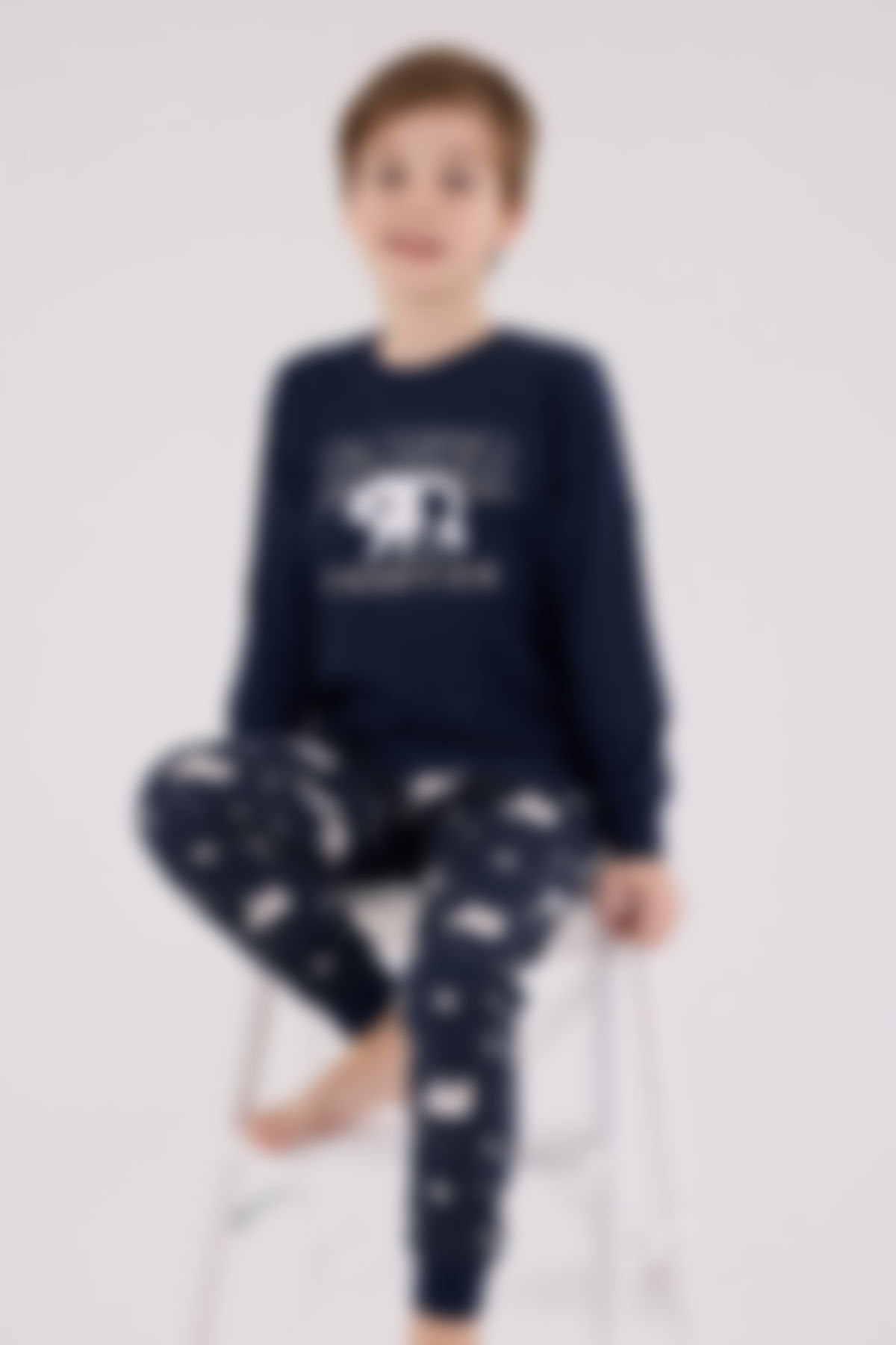 Rolypoly - Rolypoly Erkek Çocuk Lacivert Pijama Takımı