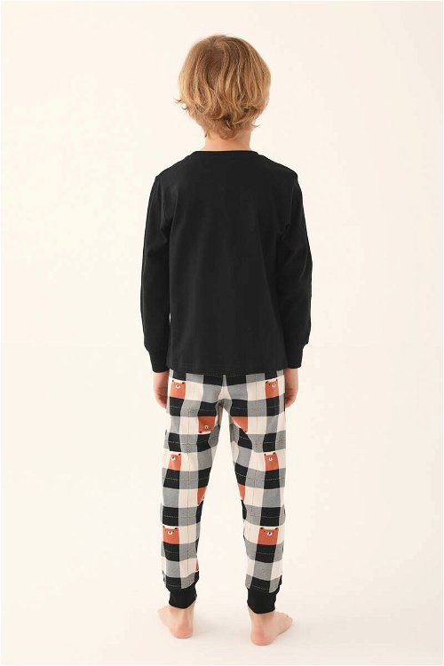 Rolypoly Siyah Erkek Çocuk Uzun Kol Pijama Takım