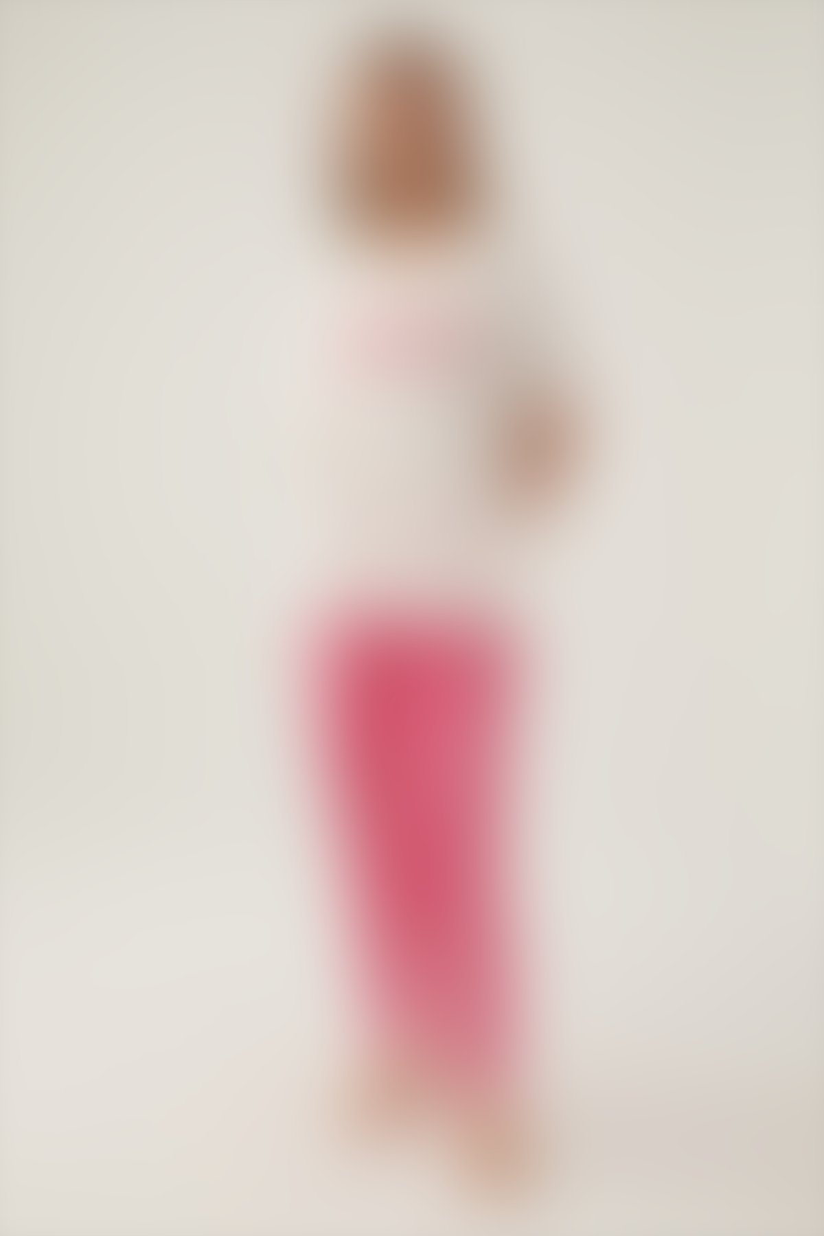 Barbie - Barbie Cool Krem Kadın Kısa Kol Pijama Takımı