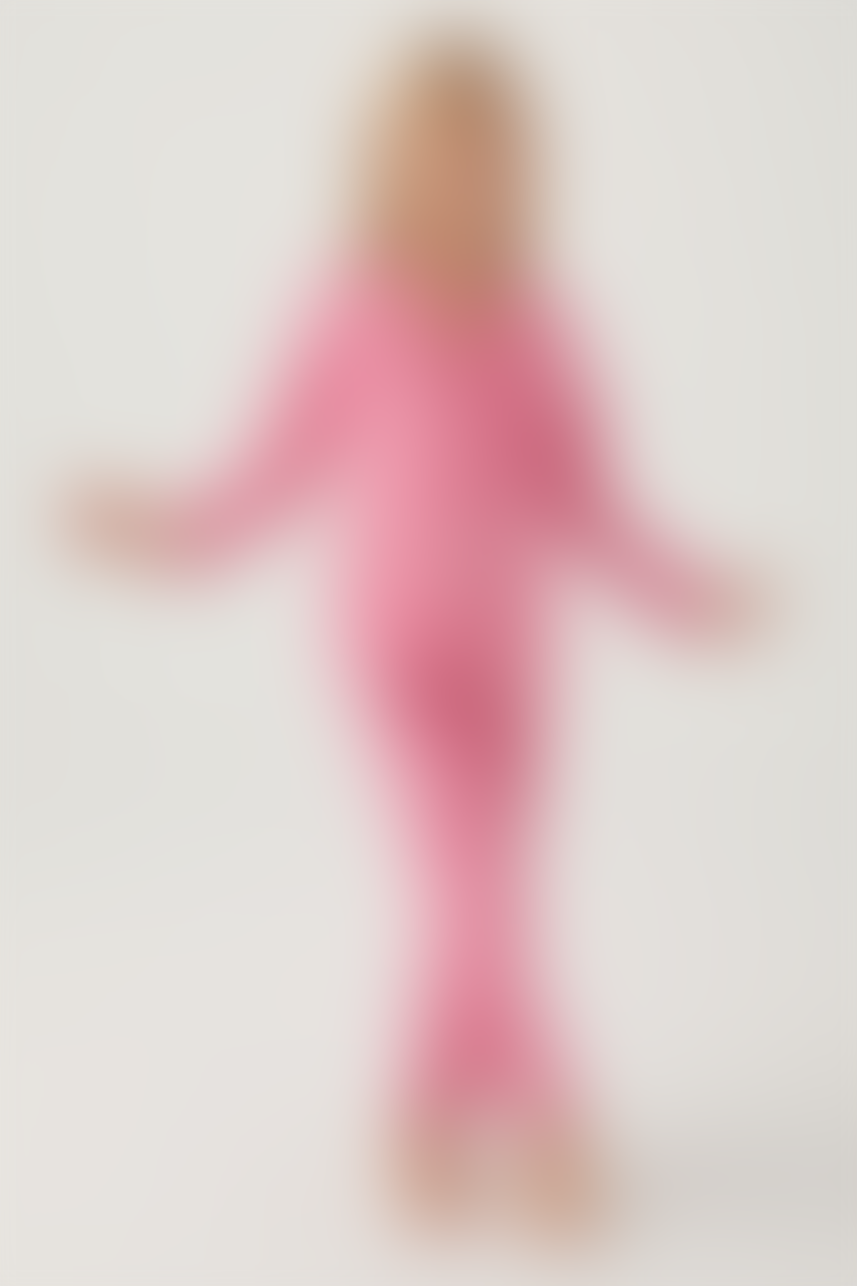 Barbie - Barbie Kız Çocuk Pembe Gömlek Pijama Takımı