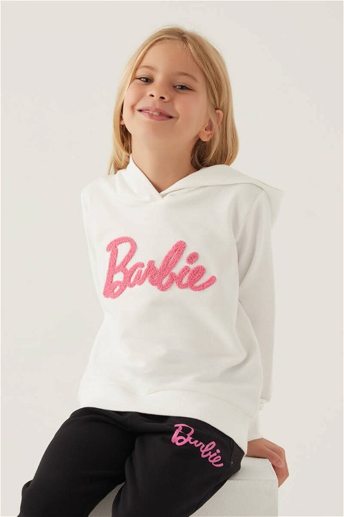 Barbie Kız Çocuk Krem Sweatshirt