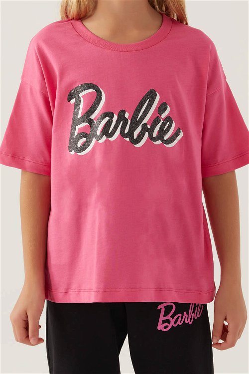 Barbie Kız Çocuk Fuşya Tshirt