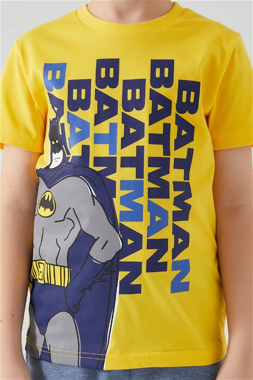 Batman Yellow Hero Sarı Erkek Çocuk Bermuda Takım