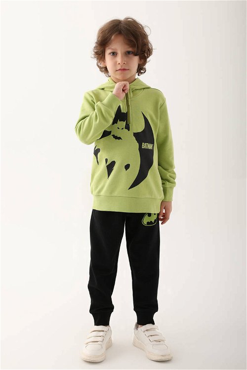 Batman Fıstık Yeşili Erkek Çocuk Eşofman Takımı