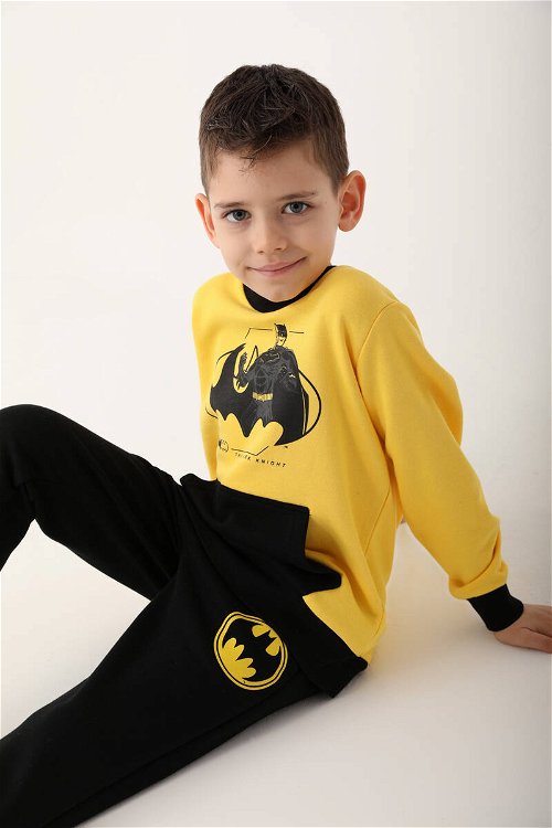 Batman Sarı Erkek Çocuk Eşofman Takımı