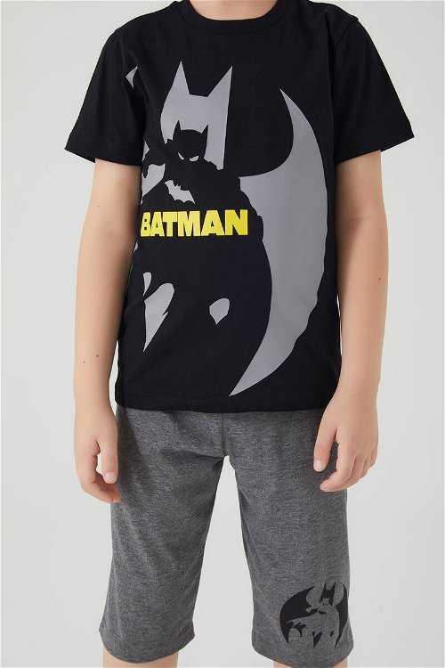 Batman Bat Wings Siyah Erkek Çocuk Kapri Takım