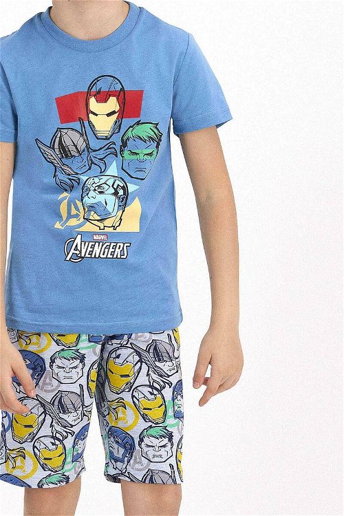 Disney Lisanslı Marvel'S Avengers Mat İndigo Erkek Çocuk Bermuda Takım