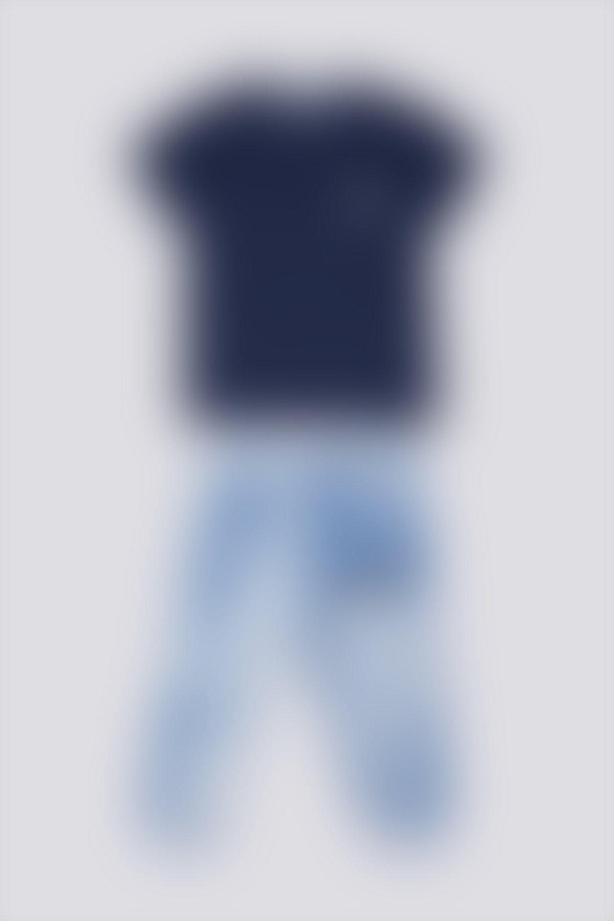 U.S. Polo Assn - U.S. Polo Assn Dark-Toned Koyu İndigo Bebek Tshirt Takım