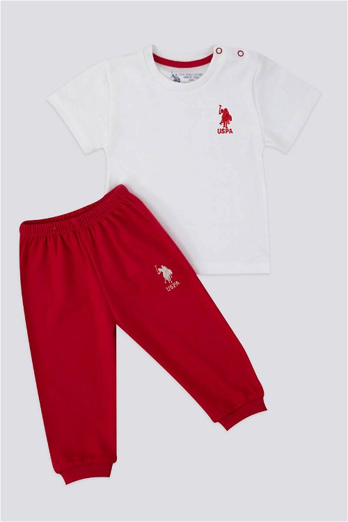 U.S. Polo Assn Tiny Krem Bebek Tshirt Takım