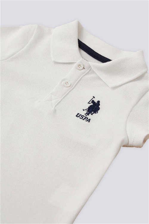 U.S. Polo Assn Lisanslı Collar Krem Erkek Bebek Takımı