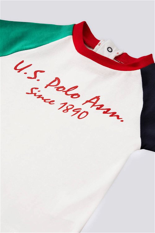U.S. Polo Assn Lisanslı İtalic Krem Bebek Takımı