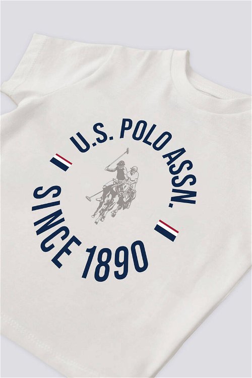 U.S. Polo Assn Lisanslı Round Post Krem Erkek Bebek Takımı