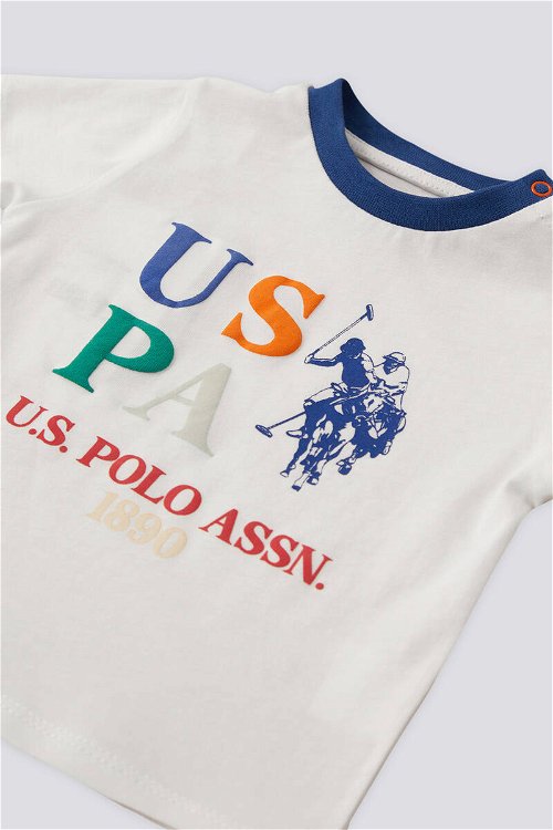 U.S. Polo Assn Lisanslı Collar Krem Erkek Bebek Takımı