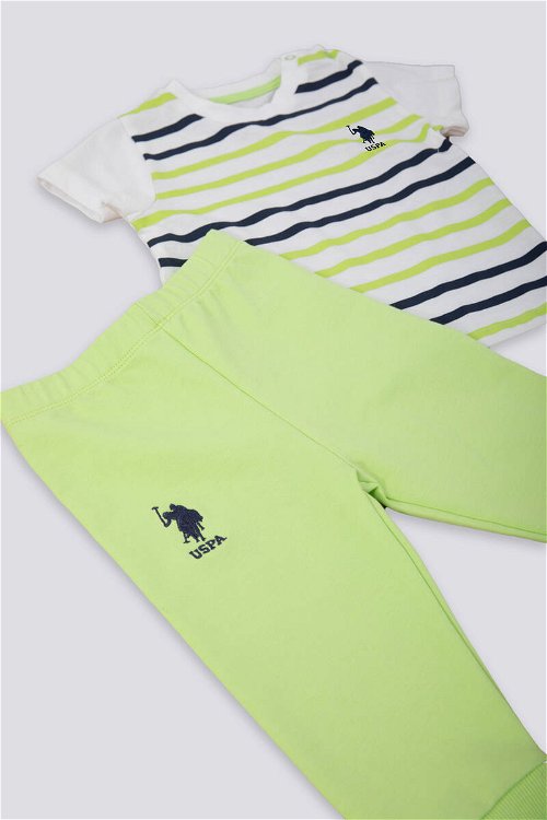 U.S. Polo Assn Fun Yeşil Bebek Tshirt Takım