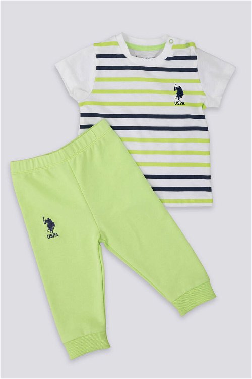 U.S. Polo Assn Fun Yeşil Bebek Tshirt Takım