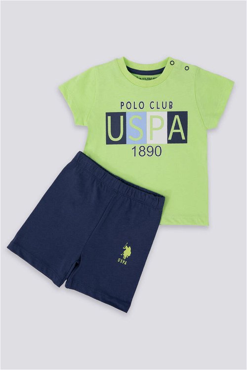 U.S. Polo Assn Care Yeşil Erkek Bebek Tshirt Takım