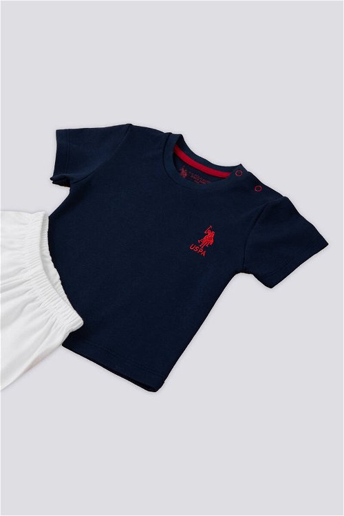 U.S. Polo Assn Exquisite Detail Lacivert Bebek Tshirt Takım