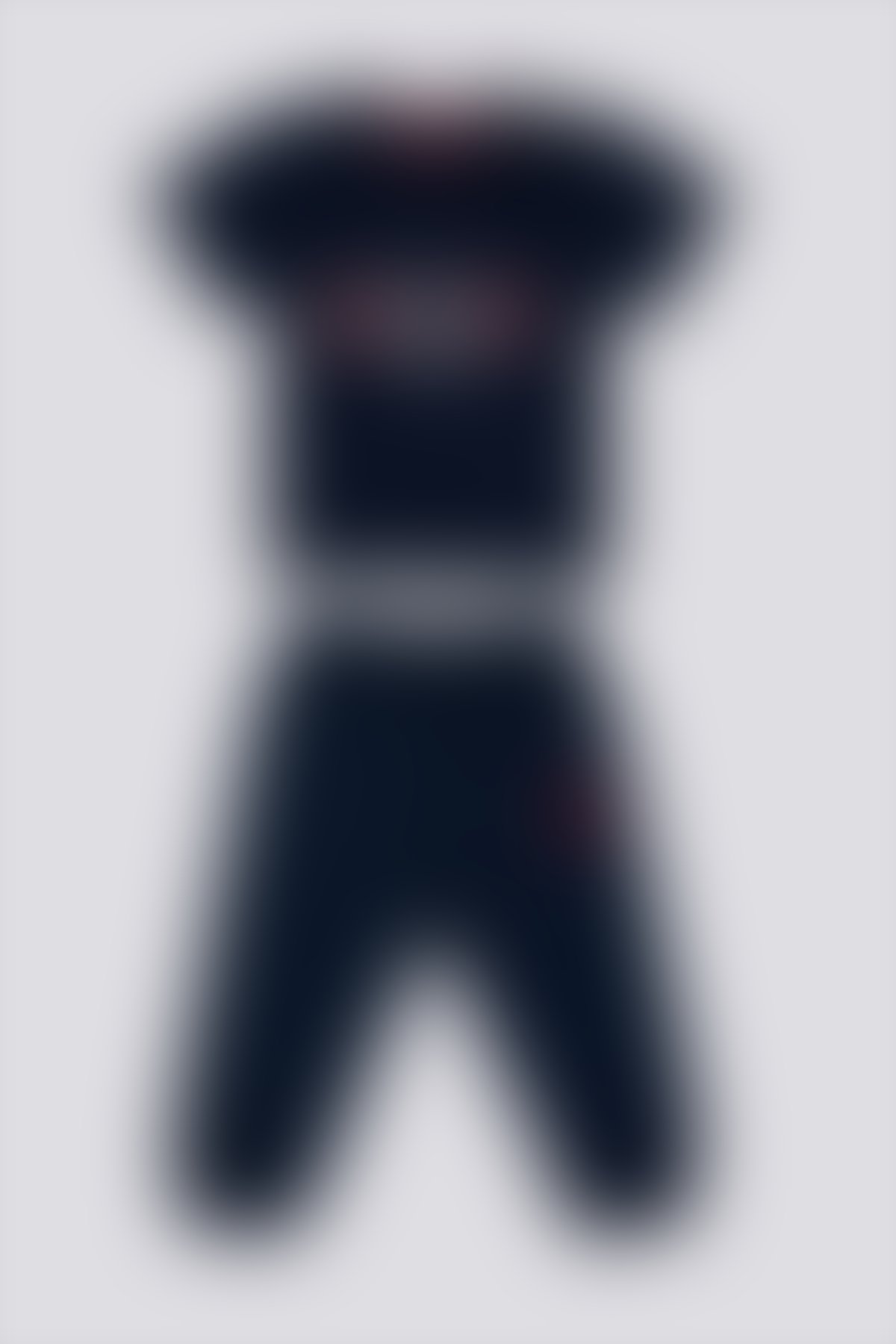 U.S. Polo Assn Bebek - U.S. Polo Assn Logo İs Detailed Lacivert Bebek Tshirt Takım