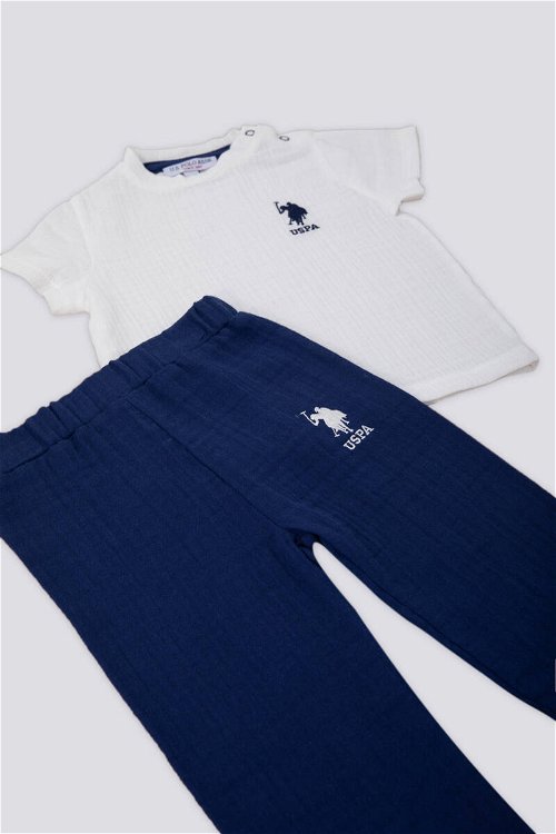 U.S. Polo Assn Transparent Lacivert Bebek Tshirt Takım