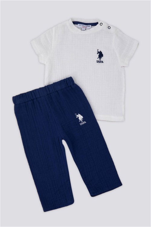 U.S. Polo Assn Transparent Lacivert Bebek Tshirt Takım
