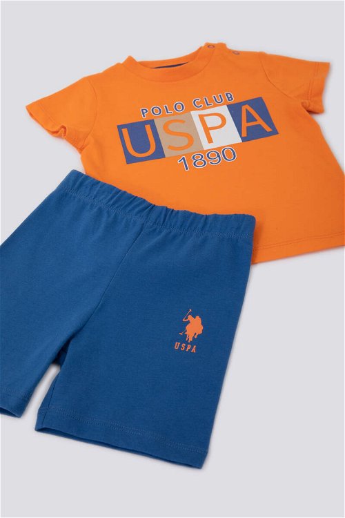 U.S. Polo Assn Care Turuncu Bebek Tshirt Takım
