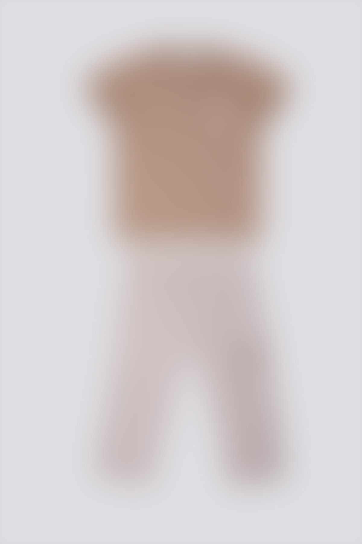 U.S. Polo Assn - U.S. Polo Assn Delicate Light Texture Açık Kahverengi Bebek Tshirt Takım