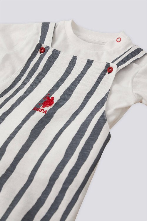 U.S. Polo Assn Lisanslı Line Krem Erkek Bebek Takımı