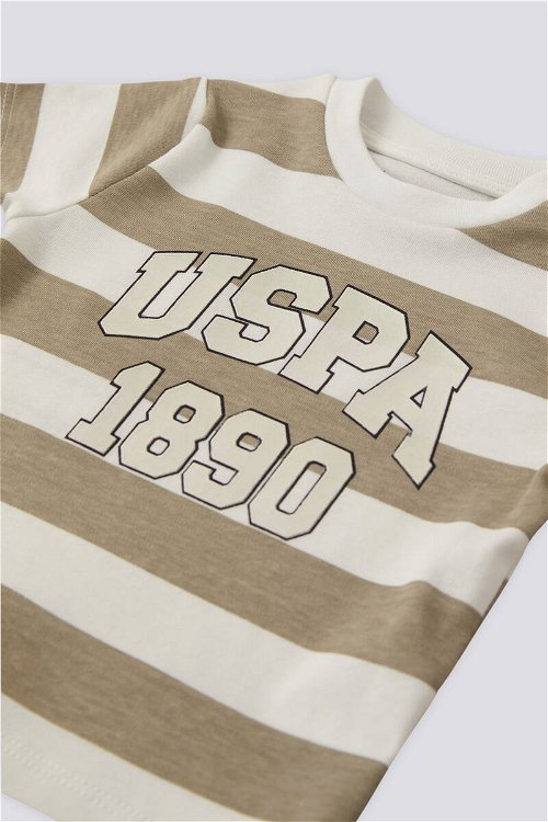 U.S. Polo Assn Lisanslı Clothes Krem Erkek Bebek Takımı