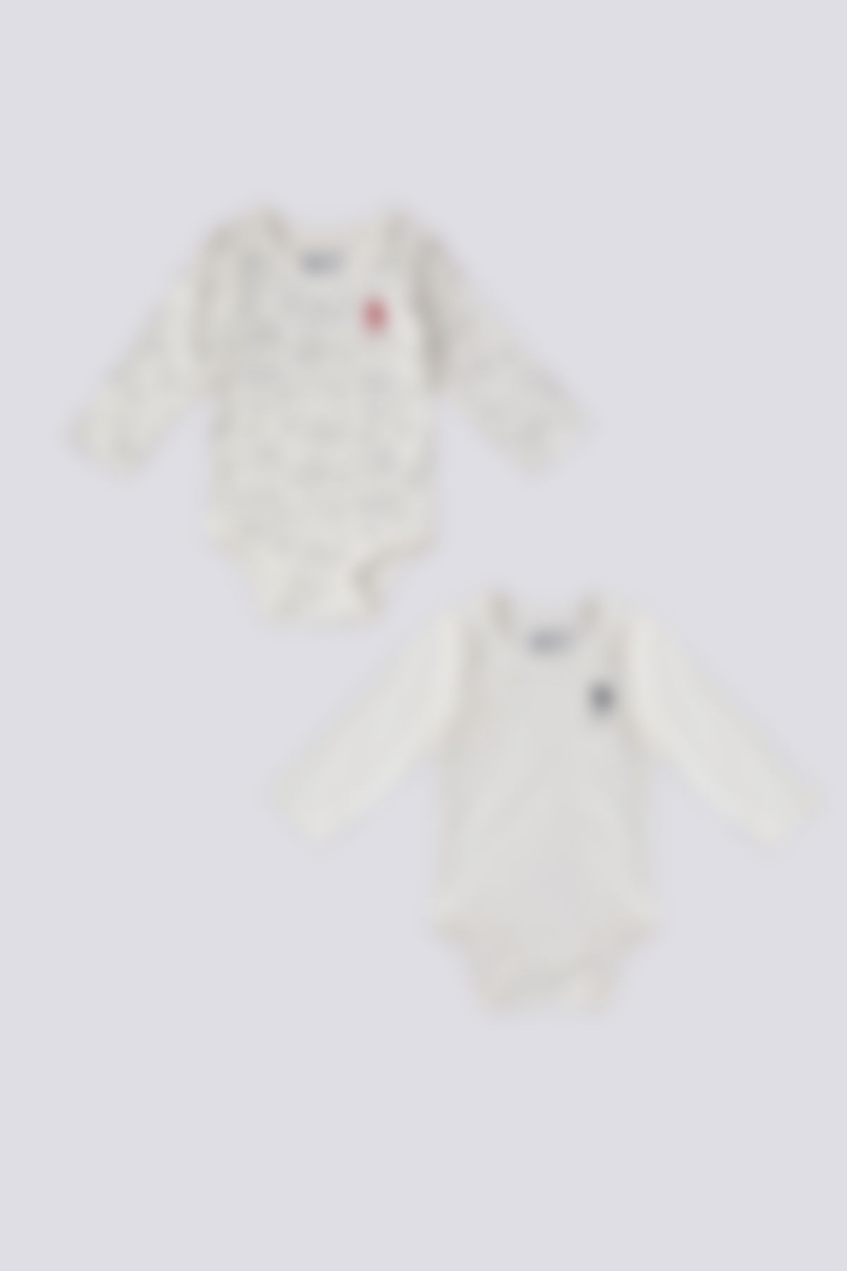 U.S. Polo Assn - U.S. Polo Assn Krem Uzun Kol Bebek Body Zıbın