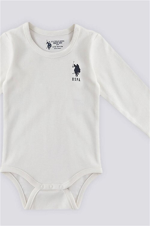 U.S. Polo Assn Krem Uzun Kol Bebek Body Zıbın